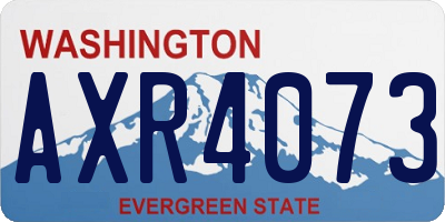 WA license plate AXR4073