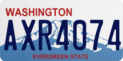 WA license plate AXR4074