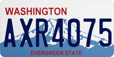 WA license plate AXR4075