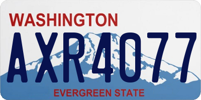 WA license plate AXR4077