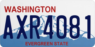 WA license plate AXR4081