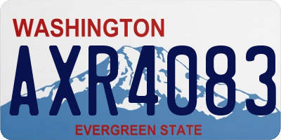 WA license plate AXR4083