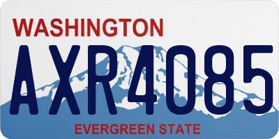 WA license plate AXR4085