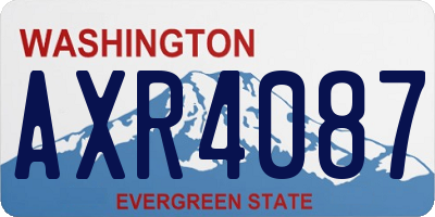 WA license plate AXR4087