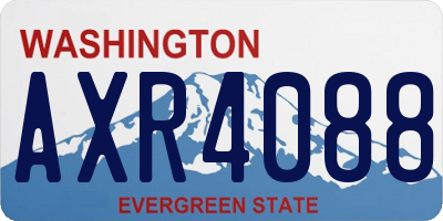 WA license plate AXR4088