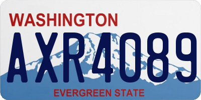 WA license plate AXR4089