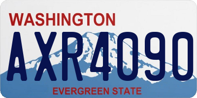 WA license plate AXR4090
