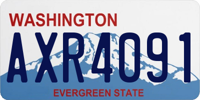 WA license plate AXR4091