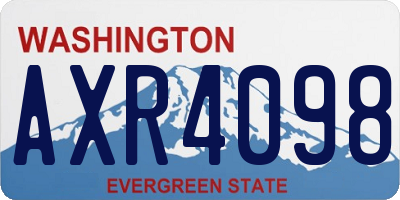 WA license plate AXR4098