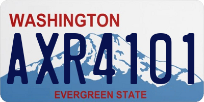 WA license plate AXR4101