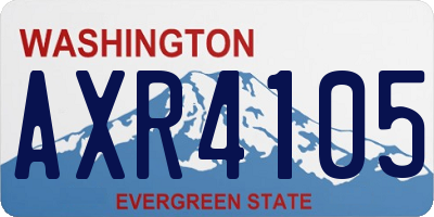 WA license plate AXR4105