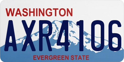 WA license plate AXR4106