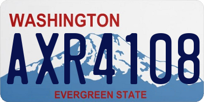 WA license plate AXR4108