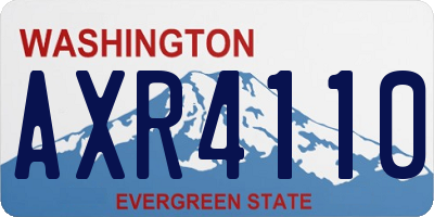WA license plate AXR4110