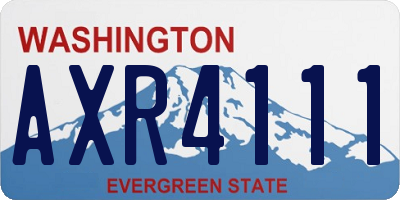 WA license plate AXR4111
