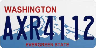 WA license plate AXR4112