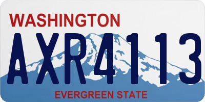 WA license plate AXR4113