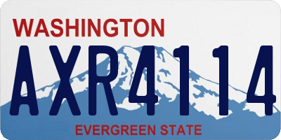 WA license plate AXR4114