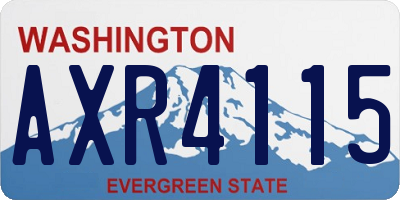 WA license plate AXR4115