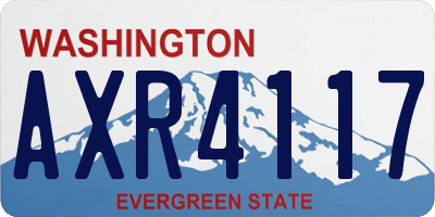 WA license plate AXR4117