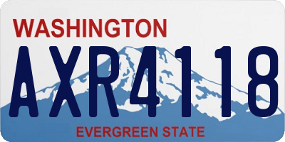 WA license plate AXR4118