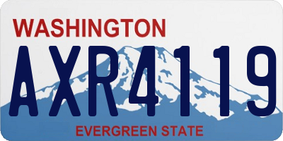 WA license plate AXR4119