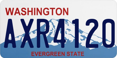 WA license plate AXR4120