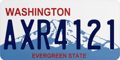 WA license plate AXR4121