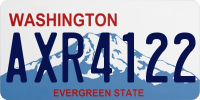 WA license plate AXR4122