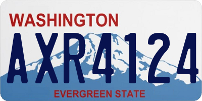 WA license plate AXR4124
