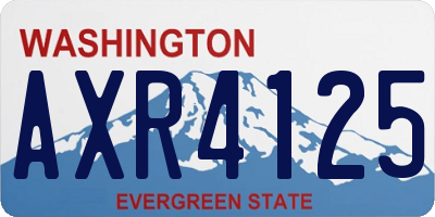 WA license plate AXR4125