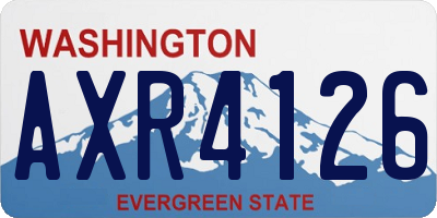 WA license plate AXR4126