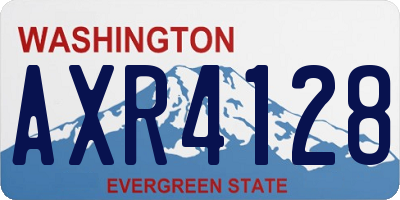 WA license plate AXR4128
