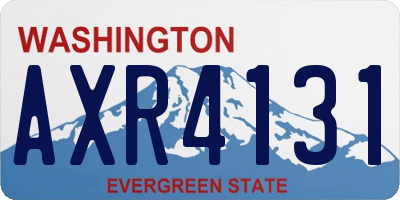 WA license plate AXR4131