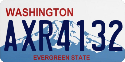 WA license plate AXR4132