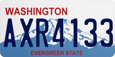 WA license plate AXR4133