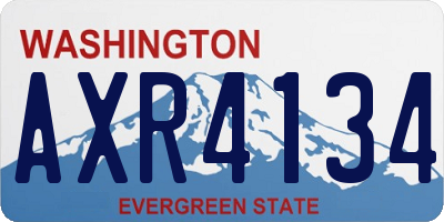 WA license plate AXR4134