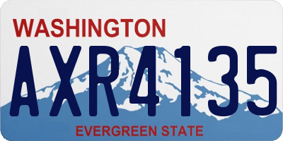 WA license plate AXR4135