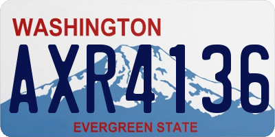 WA license plate AXR4136