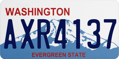 WA license plate AXR4137