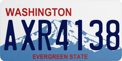 WA license plate AXR4138