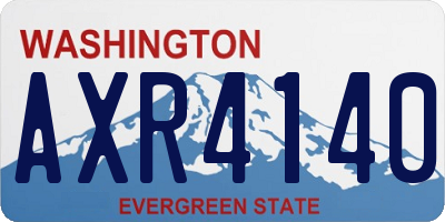 WA license plate AXR4140