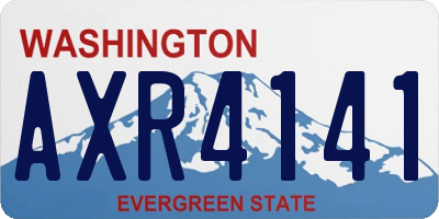 WA license plate AXR4141