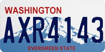 WA license plate AXR4143