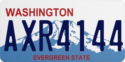 WA license plate AXR4144
