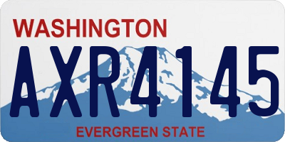 WA license plate AXR4145