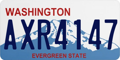 WA license plate AXR4147