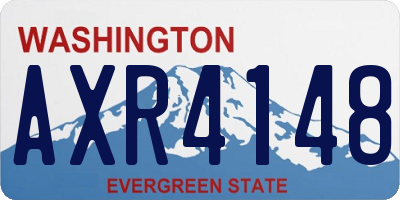 WA license plate AXR4148