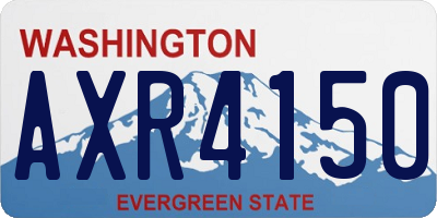 WA license plate AXR4150