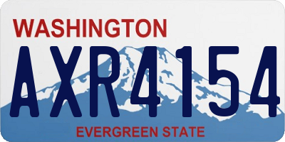 WA license plate AXR4154